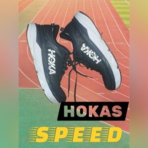 Hoka Black and White Athletic Sneakers in Size:8.5 has original insoles too. GUC